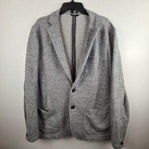 Faherty Reserve Mens The Inlet Blazer Gray Knit Cotton Sport Coat XL Casual